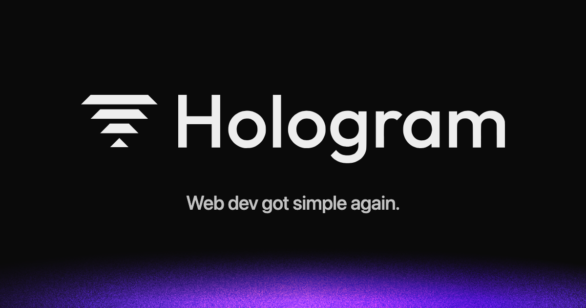 hologram website preview