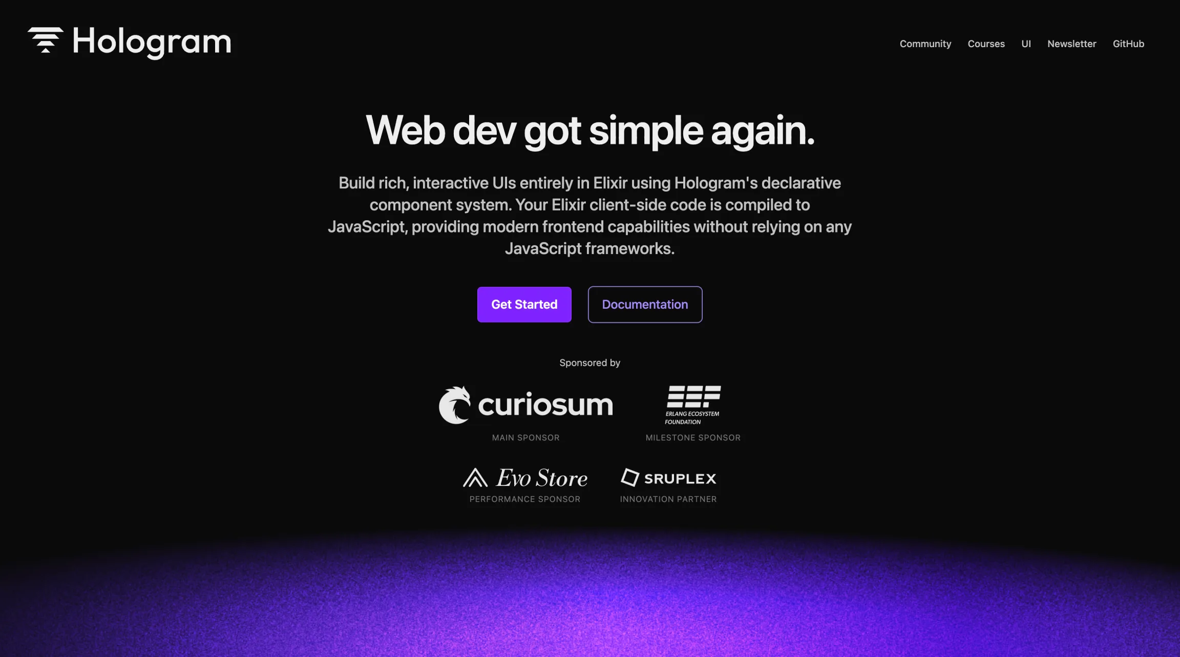 The Hologram home page